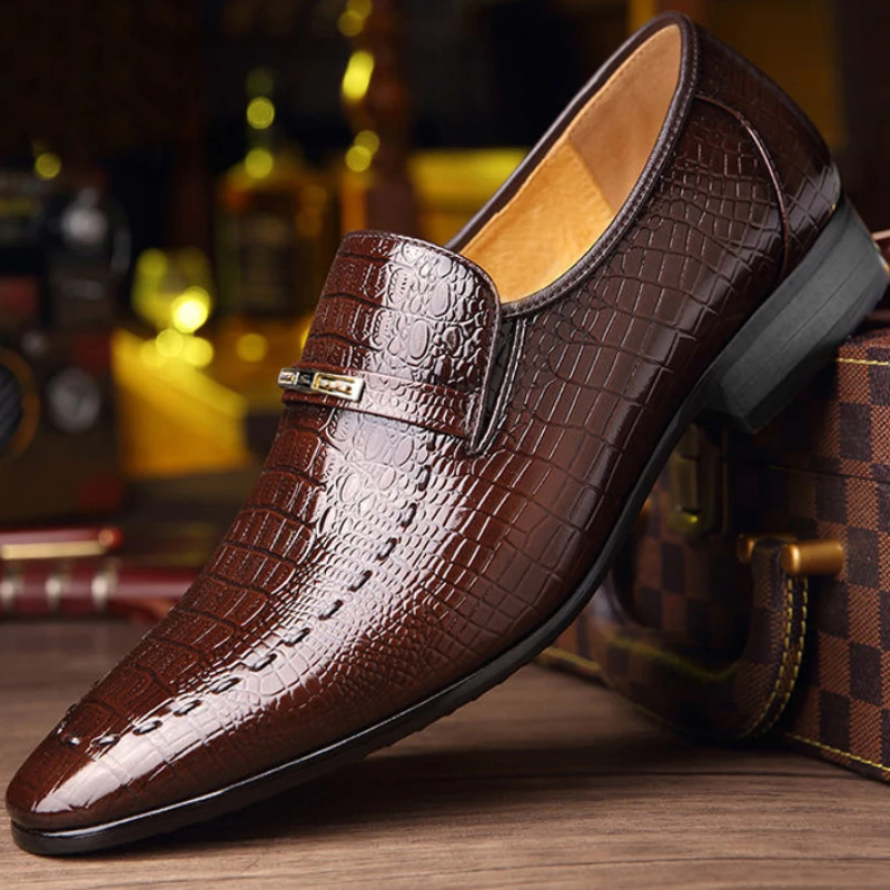 

Dress Leather Shoes for Men Retro Pointed Large Size Casual Driving Business Outdoor Walking Loafers Zapatos Oxford Hombre