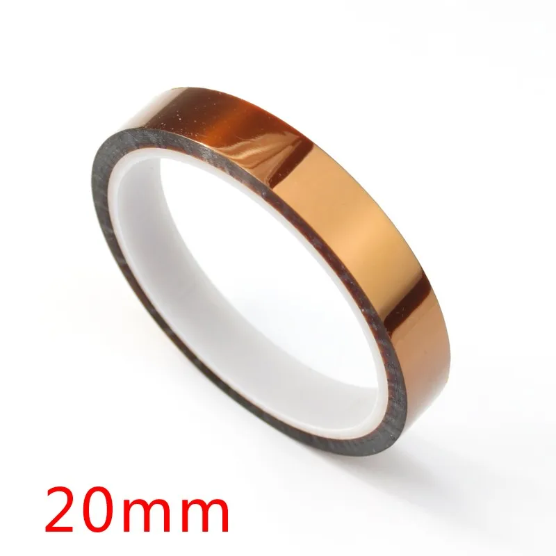 

10pcs/lot 20mmx30M High Temperature Heat Resistant Polyimide PCB Tape Goldfinger Brown Insulation Film Tape