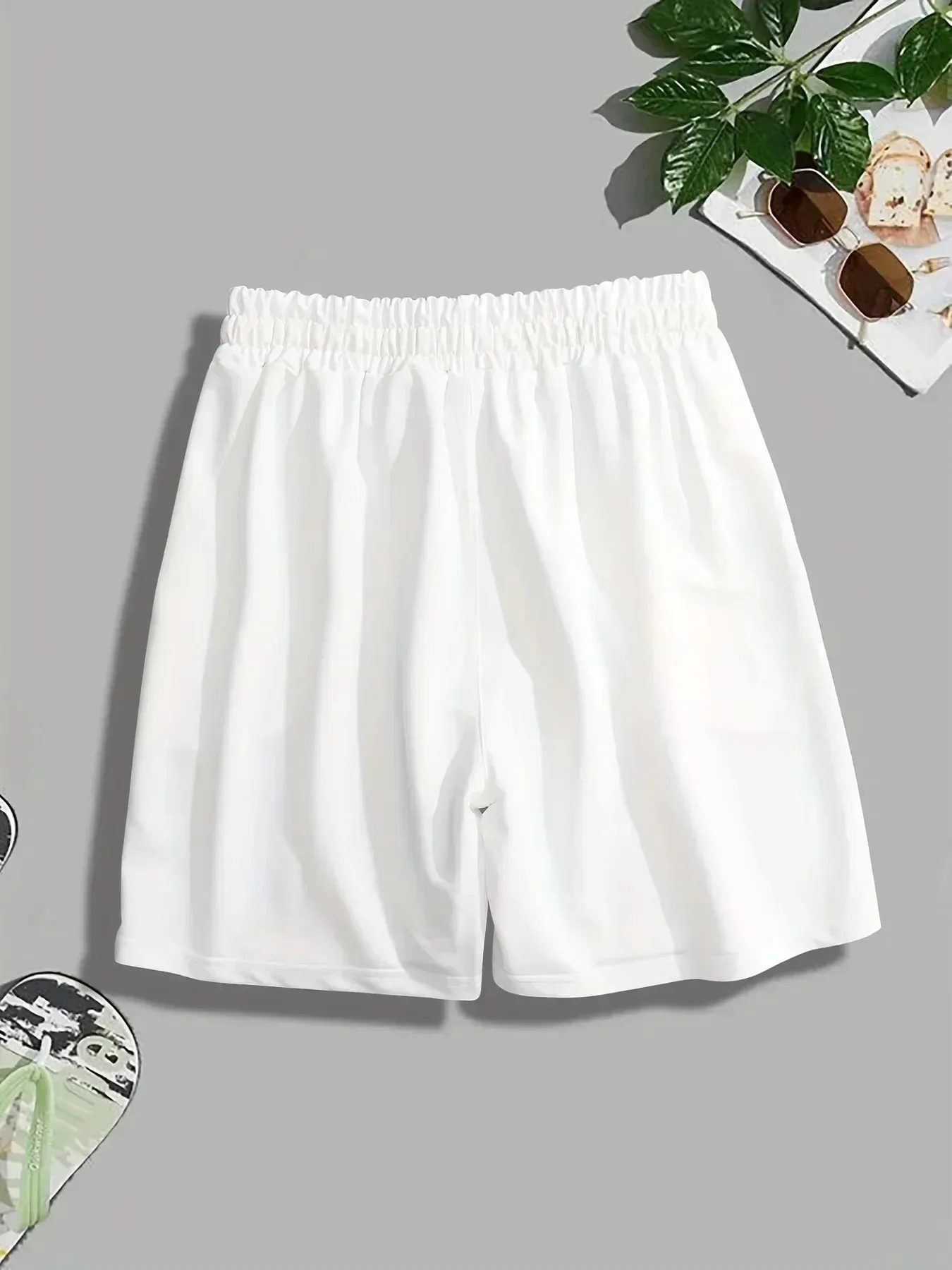 2024 Men's Casual Lightning Print Active Shorts,Drawstring Beach Shorts for Summer Beach Resort 4