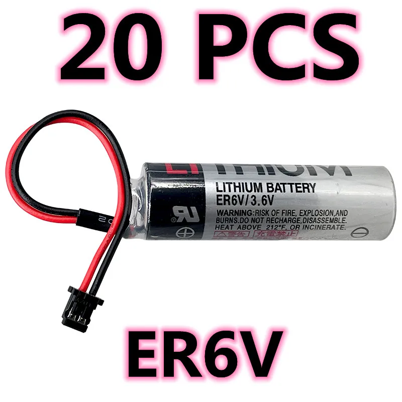 

20 шт./упаковка, оригинальный аккумулятор для TOSHIBA ER6V ER6VC119A 3,6 в 2000 мАч PLC с черным разъемом