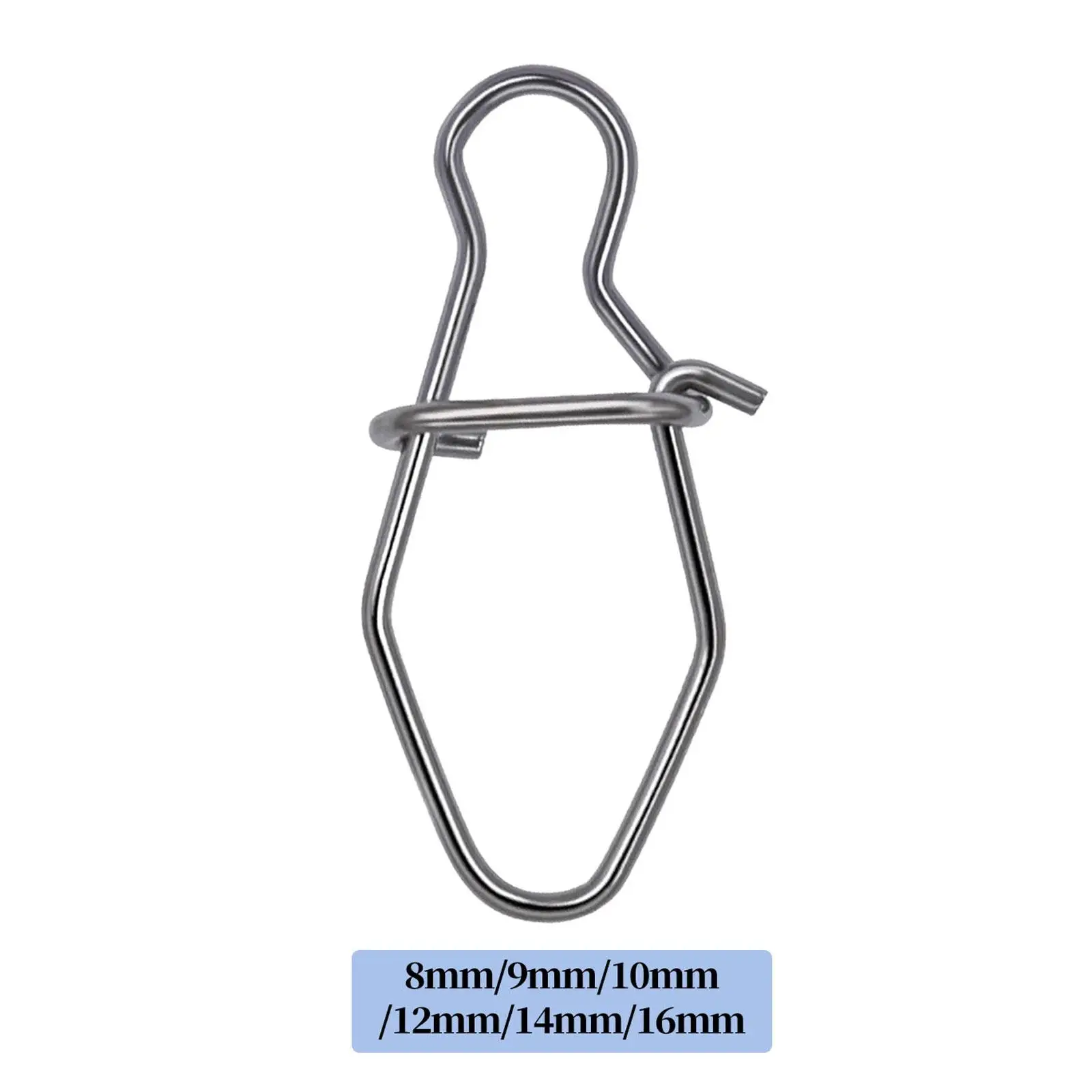 

100Pcs Fishing Snaps Quick Change Fishing Clips Lure Clips Connector Strong Stainless Steel Lock Snap Swivel