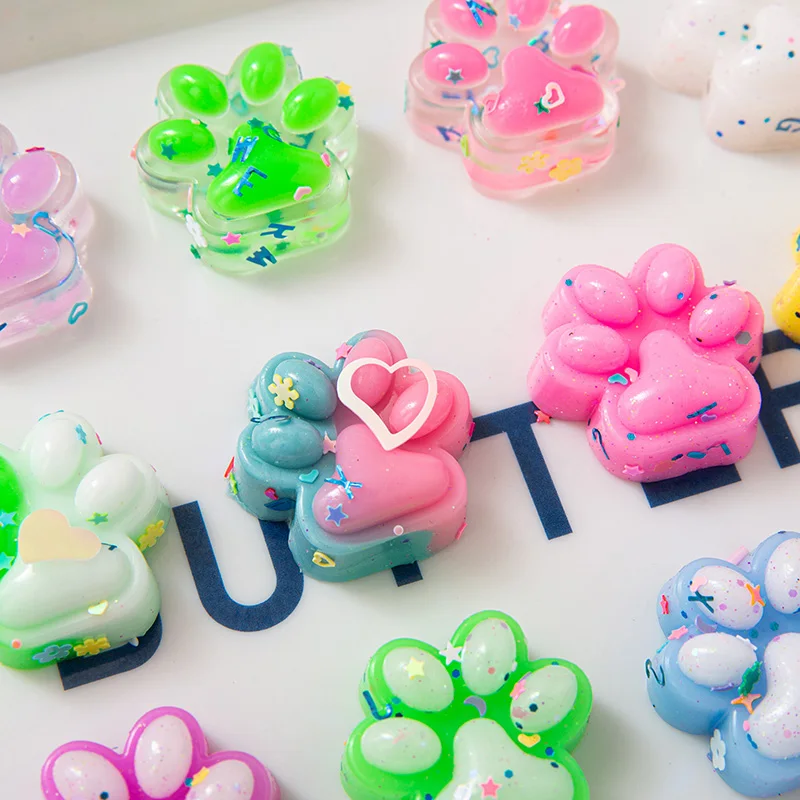 Cute Cat Claws Pinch Mini Fidget Toys 10/30/50pcs Kids Birthday Party Favors Goodie Bag Pinata Fillers Christmas Easter Gifts