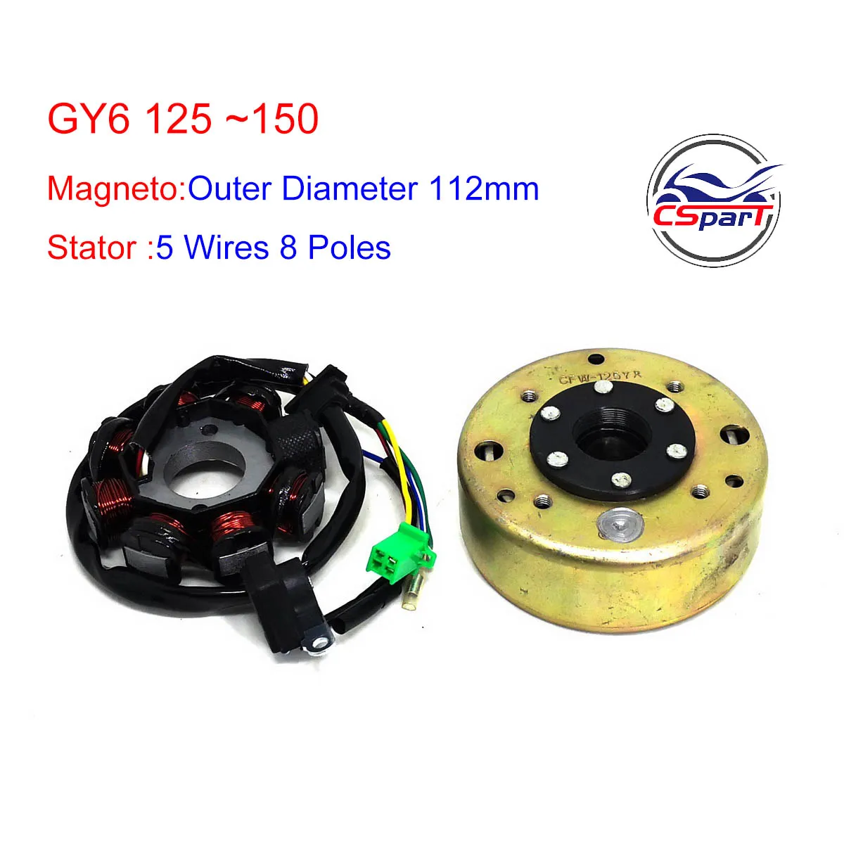 

Magneto Rotor Flywheel GY6 125CC 150CC Taotao SunL Kazuma Dirt Pit Bike ATV Quad Scooter Part