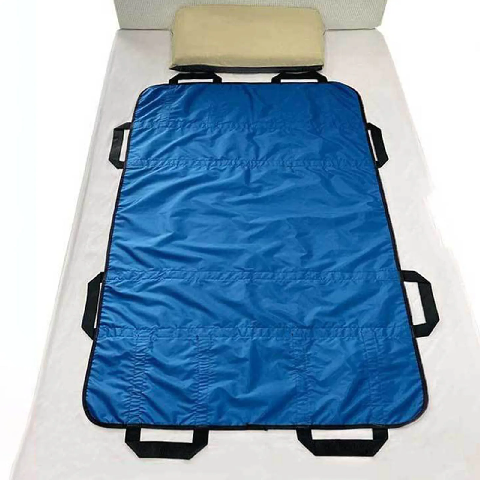 Positioning Bed Pad with Handles Mattress Protection for Turning Sliding Washable Waterproof 8 Handle Incontinence Bed Pad