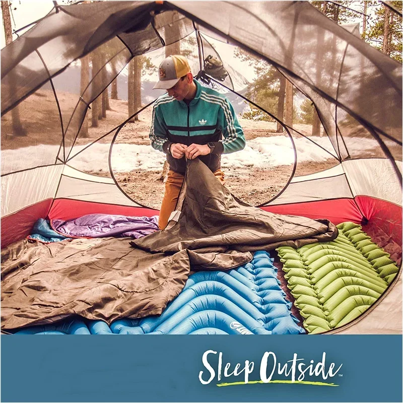 

Inflatable Sleeping Hiking Waterproof Pad Individual Portable Ultralight V-shape Mattress Folding Outdoor Camping Travel
