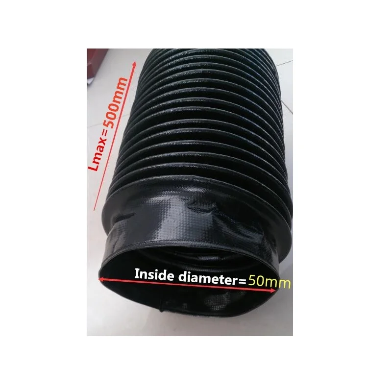 Circular bellows for protecting hoses, inner diameter 50 mm x Lmax 500 mm