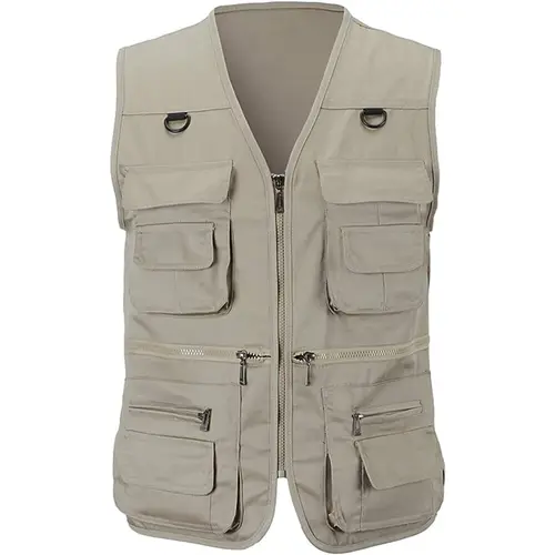 Summer Men Tactical Hiking Fishing Vest Multi-pocket Photographer Waistcoat Outdoor Leisure Male Thin Cargo Jacket Vests S-6XL - Image 4