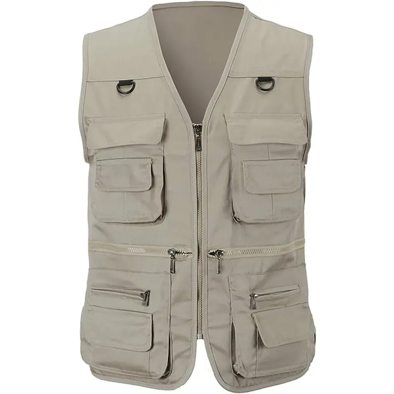 Summer Men Tactical Hiking Fishing Vest Multi-pocket Photographer Waistcoat Outdoor Leisure Male Thin Cargo Jacket Vests S-6XL - Image 4