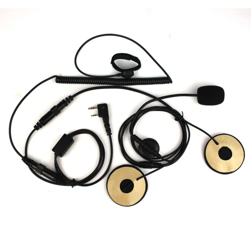 2 Helmet Headset Earpiece For BAOFENG UV5 BF-480 490 Dual speakers Nylon buckle tape For communication Useful Durable