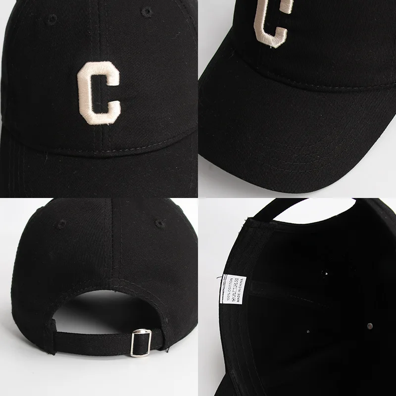 Fashion Letter C Embroidered Baseball Cap Kids Korean Boys Girls Sun Visors Summer Children Solid Color Snapback Caps