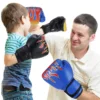 1 Pair Punching Training Workout Fight Exercise Mitts Kids Leather Boxing Gloves Kids Children Train Gym Glove Hand Protector 3