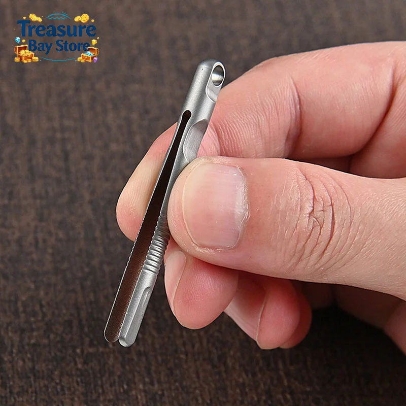 Compact Titanium Alloy Tweezers - Portable and Lightweight Outdoor EDC Tool