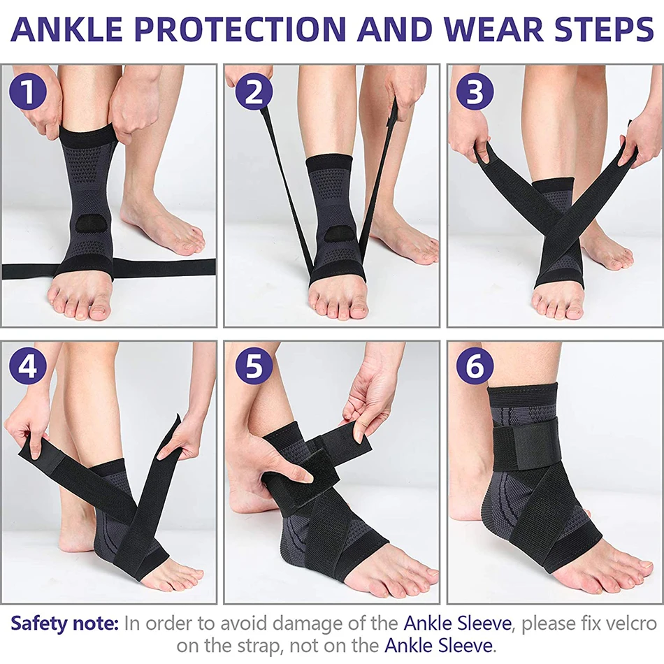 Worthdefence Compression Ankle Support Men Women Nylon Strap Belt Brace Elastic Foot Bandage Protector Football Basketball Gear ankle support ankle straps fitness ankle straps ankle support brace
