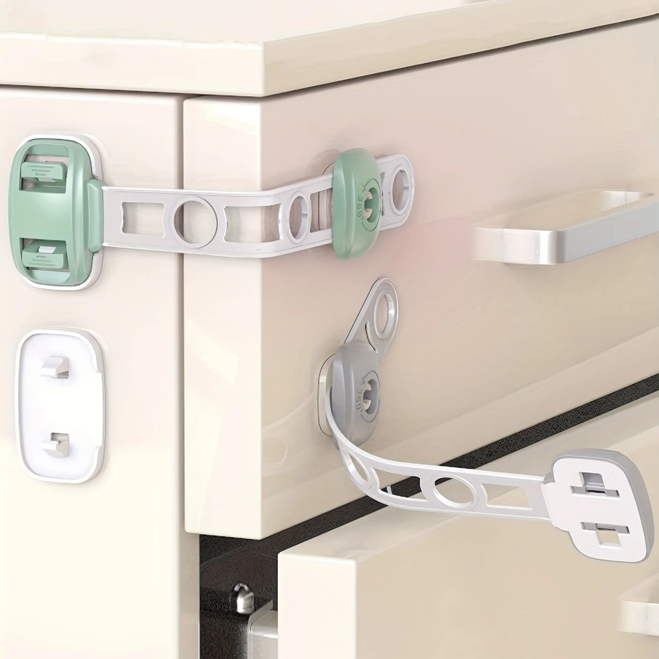 Child safety lock 1pc baby drawer lock protective cabinet anti pinch refrigerator latch child safety door lock