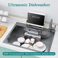 Ultrasonic Dishwasher Portable Household Small Installation-free Dishwasher Automatic Cleaning Machine English Version 110V/220V 1