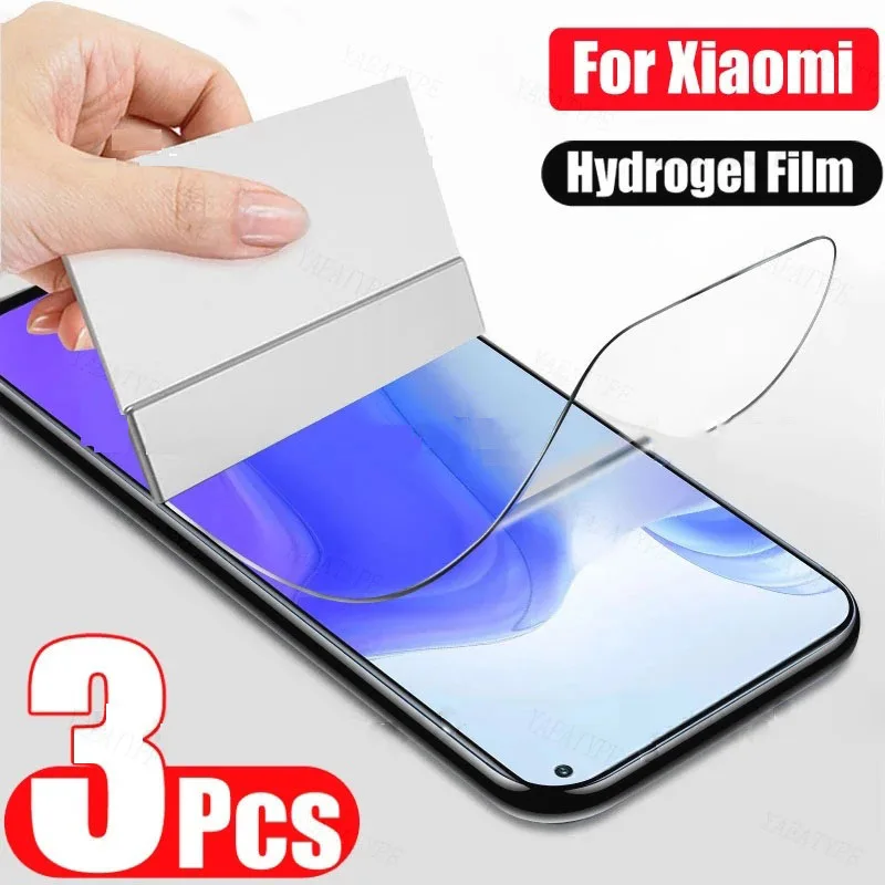 

3PCS Hydrogel Film for Xiaomi Mi 10 11 Lite 10T 11T Pro 11i Mi 9T 9 8 Pro SE Screen Protector For Mi A1 A2 A3 Mi5 Mi6 Mi 5S Film