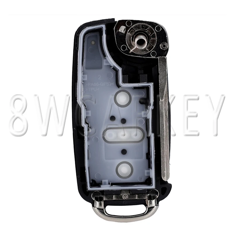 Car Key Shell Folding Remote Car Key Shell Case For VW Volkswagen Tiguan Passat CC Golf Mk6 SEAT for Skoda Octavia 5K0837 202AD Car Key