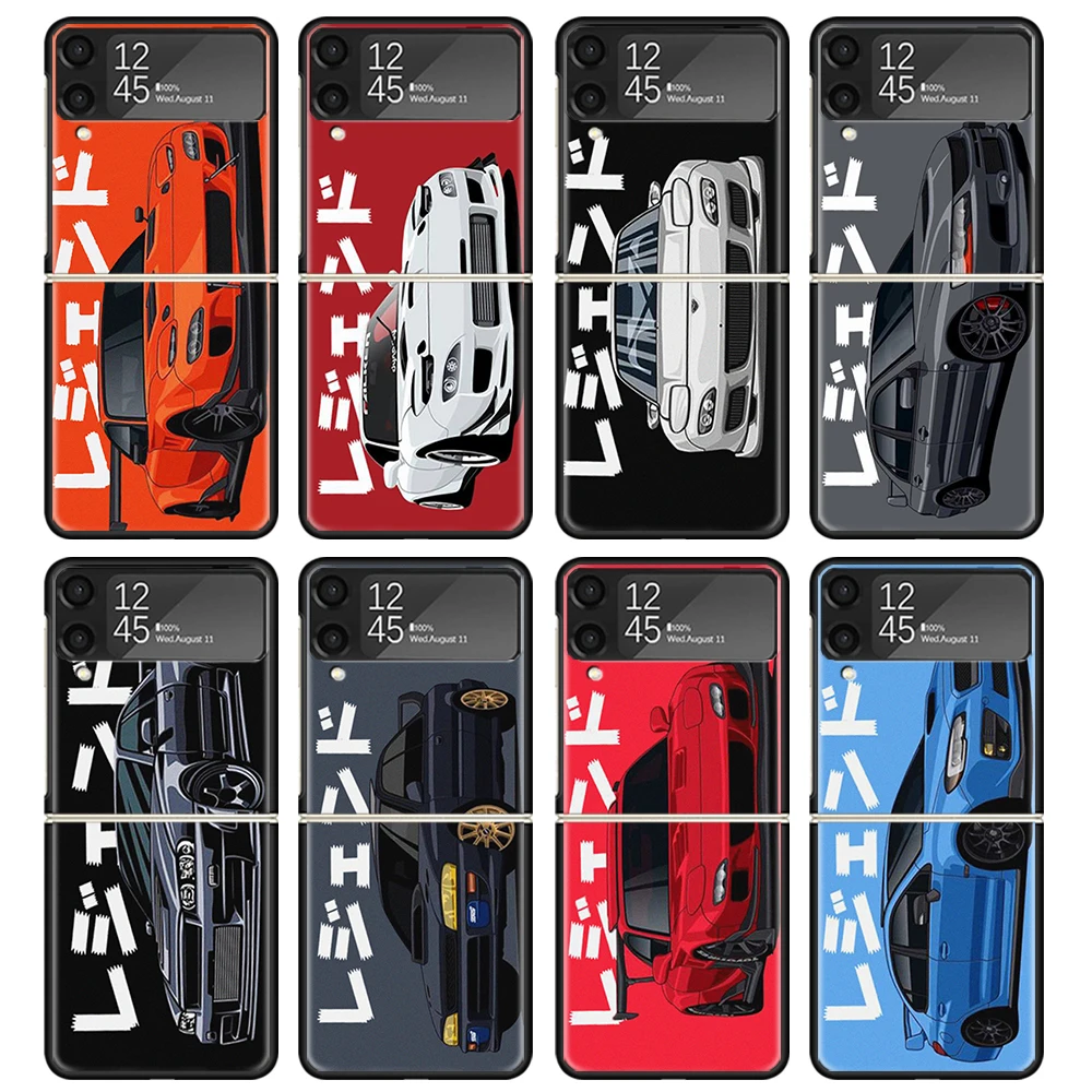 JDM Tokyo Drift Sports Car Case For Samsung Galaxy Z Flip 4 5 3 z Flip5