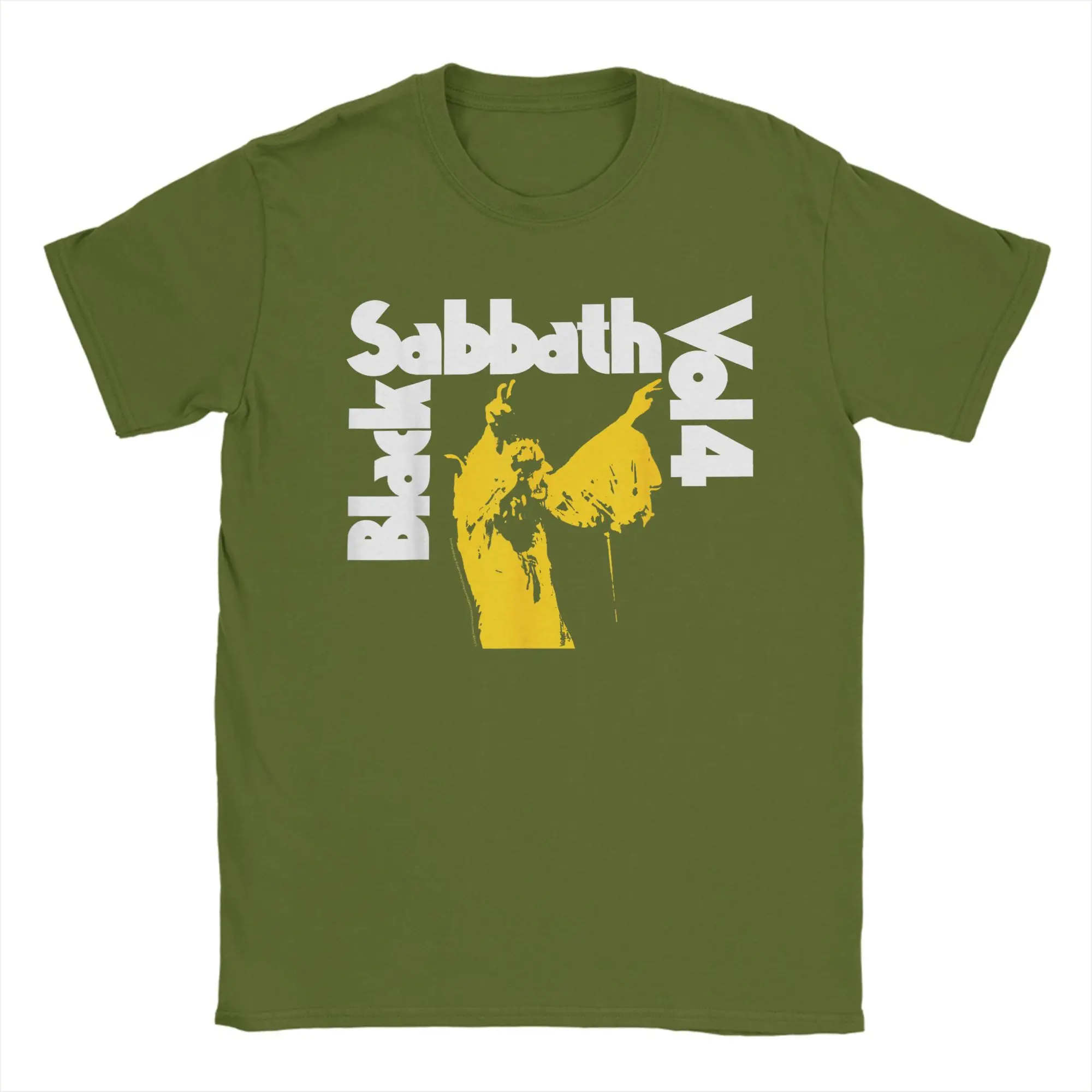 Vintage Black Sabbath Vol 4 Heavy Metal Rock Band T-Shirt - 100% Cotton Casual Short Sleeve Tee