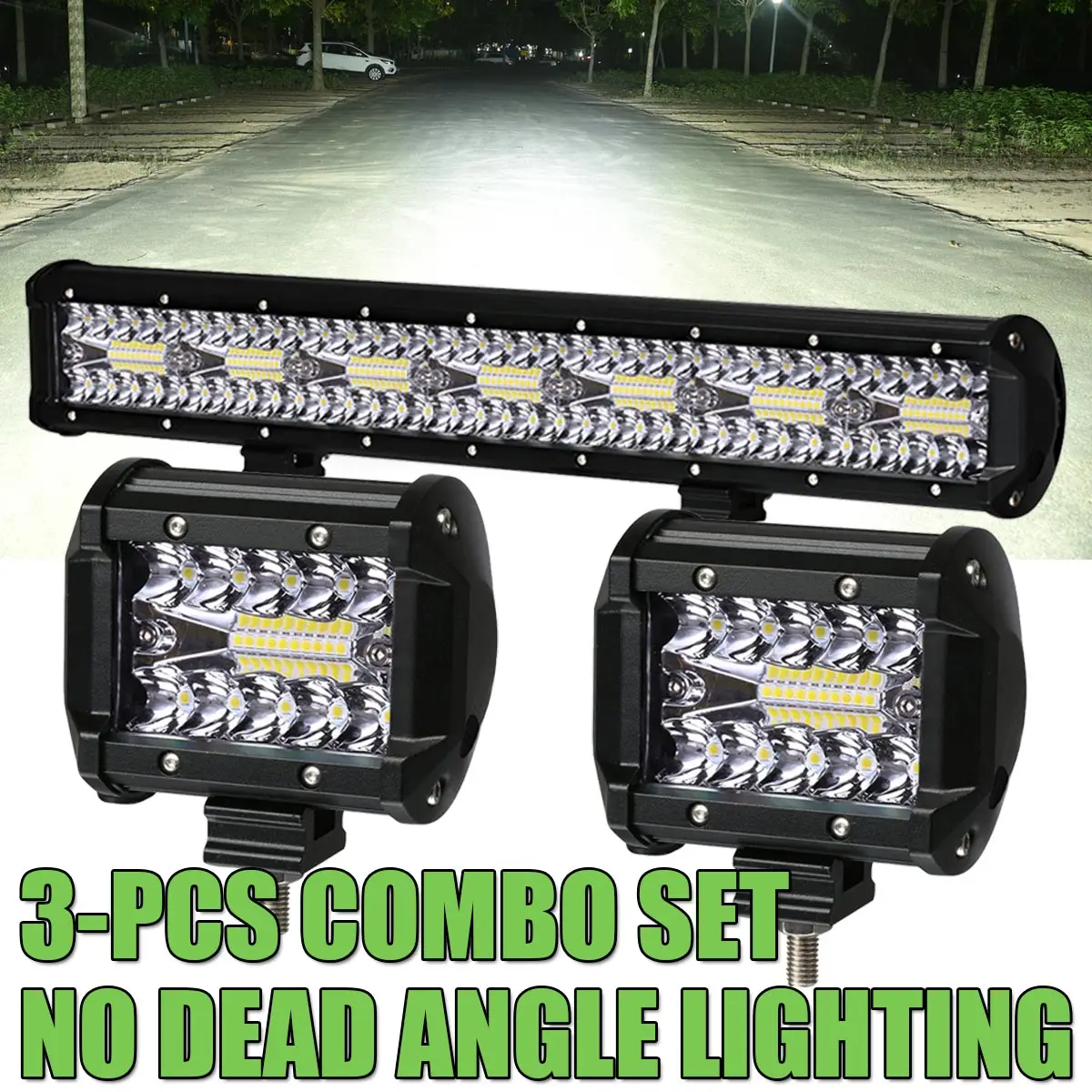 

Combo Set 4 20 Inch 3 Rows LED Bar LED Work Light Bar Combo Beam For Offroad Boat Car Tractor Truck 4x4 SUV ATV Vehicle Driving