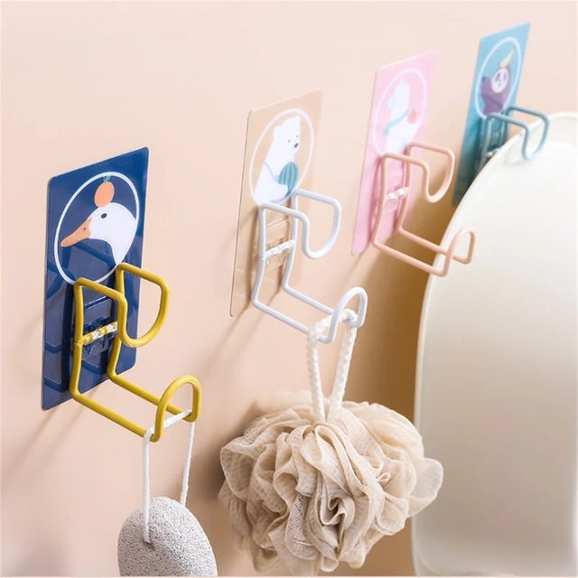 Bathroom Rack, No Punching Self-adhesive Hanging Bathroom Storage