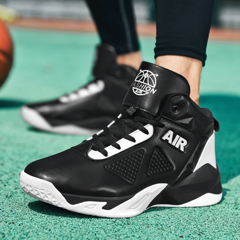 de baloncesto deportivas para hombre, zapatos de cuero de microfibra, a la moda, para deportes al aire libre, para estudiantes, talla grande 36 48| | - AliExpress