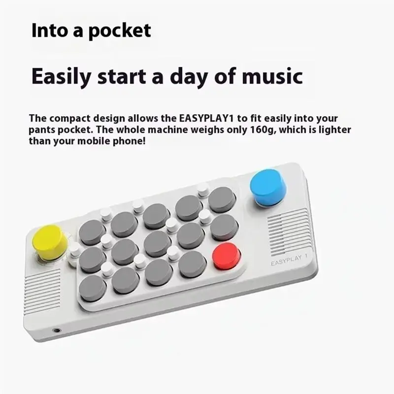 AED6-포켓 뮤직 키보드 미니 휴대용 전자 오르간 1500Mah 미디 피아노 어린이 선물