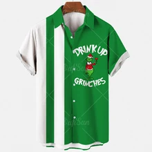 

Brand new green hair grinch 3d printing shirt anime hawaiian shirt men and women casual fashion short-long sleeves top streetwea
