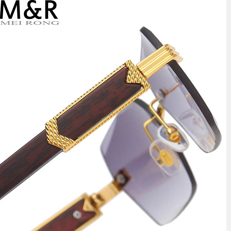 Square Rimless Fashion Sunglasses For Women Men Casual Rivet Decor Gradient  Glasses For Summer Beach Party, Uv400 - Temu United Arab Emirates