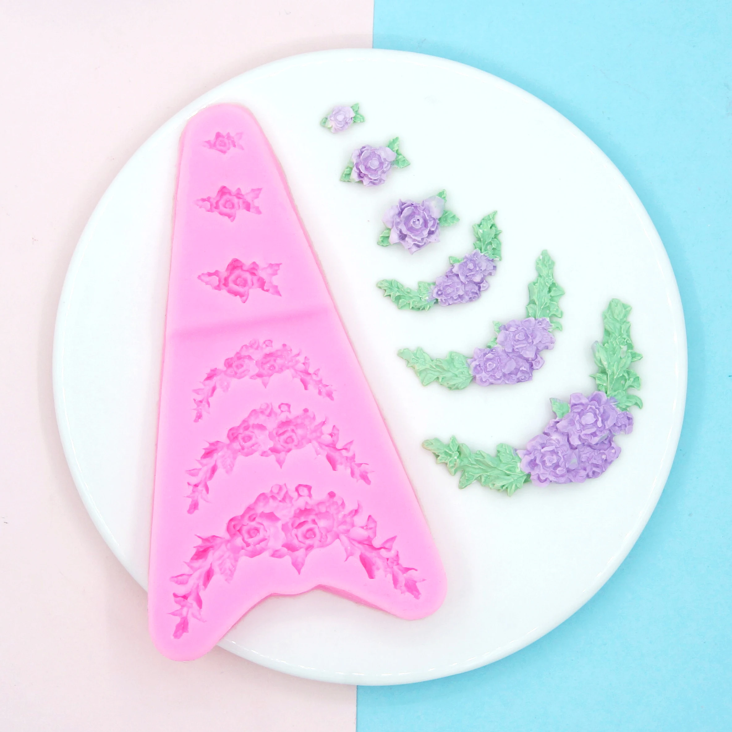 

3D Flower Silicone Molds Fondant Craft Cake Candy Chocolate Sugarcraft Ice Pastry Baking Tool Resin Clay Resin Candle Decoration