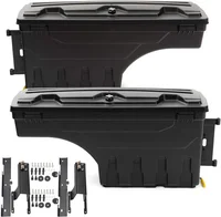 2Pcs Lockable Truck Bed Storage Box Toolbox, Compatible with 2017-2023 Ford F250 F350 Super Duty 17-23, Left Driver + Righ 1