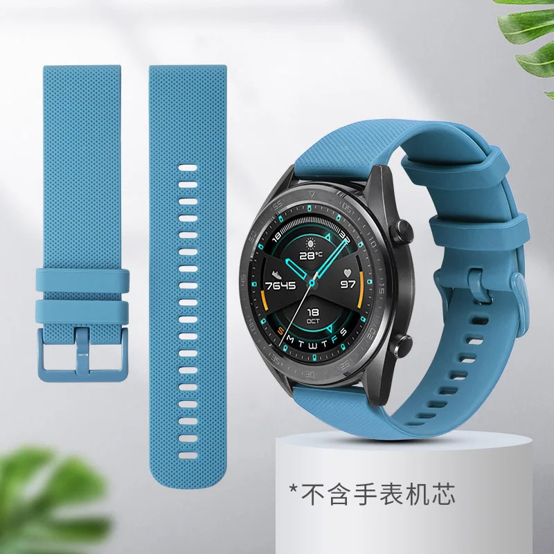 20mm 22mm Strap Silicone Watchband for Huawei Watch GT2 /GT3 46mm /GT2e /HONOR Magic 2 Band Sport Bracelet 22MM Wristband Correa brand new 22mm 20mm woven nylon smart watch strap for huawei watch gt2 gt2 pro wristband gt3 gt3 42 46mm strap bracelet strap