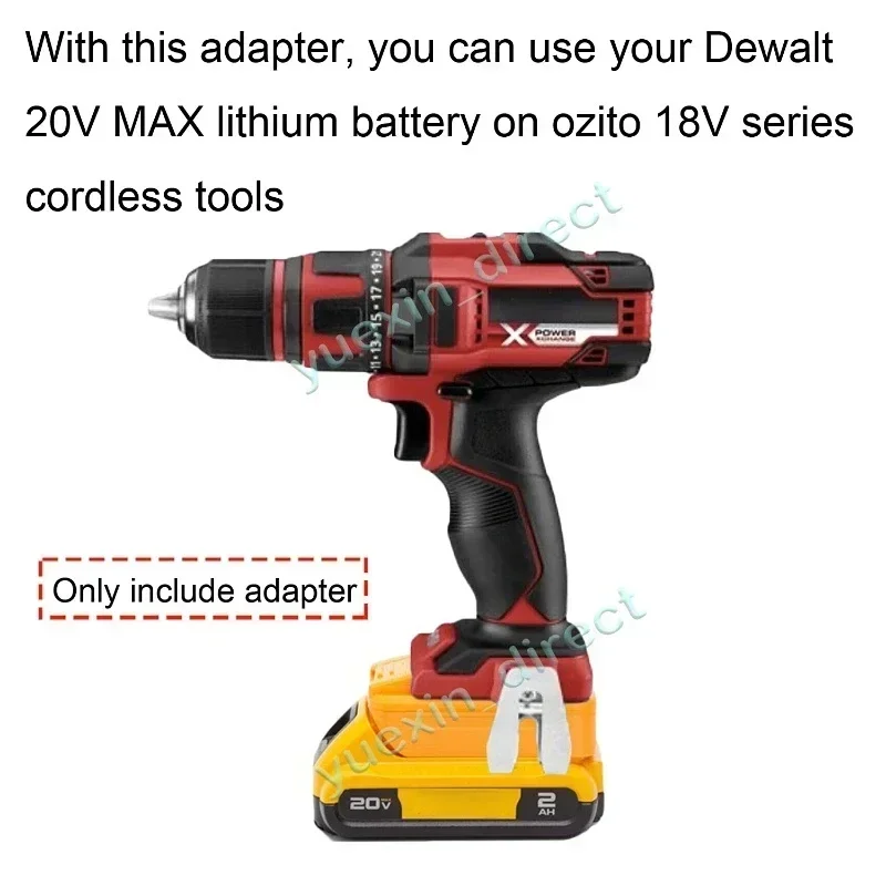 Battery Adapter For Dewalt 18V Lithium Converter to for Ozito