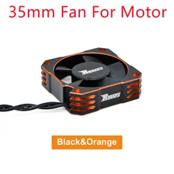High - Performance Rocket RC Cooling Fan for Brushless Motor RC Cars (35mmOrange for motor)