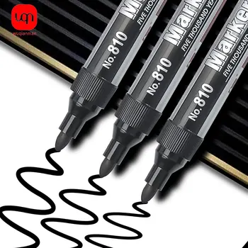WQN-2/5/10PCS Pennarelli permanenti con inchiostro nero ad asciugatura rapida per legno, vetro e metallo resistenti allo sbiadimento e asciugare rapidamente