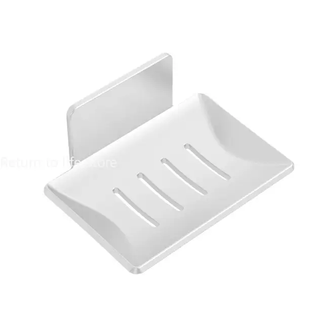 อลูมิเนียมผู้ถือสบู่สําหรับห้องครัว Self-Adhesive จานสบู่ระบายน้ําติดผนังสบู่กล่องห้องน้ํา Accessor 4 อลูมิเนียมผู้ถือสบู่สําหรับห้องครัว Self-Adhesive จานสบู่ระบายน้ําติดผนังสบู่กล่องห้องน้ํา Accessor 4