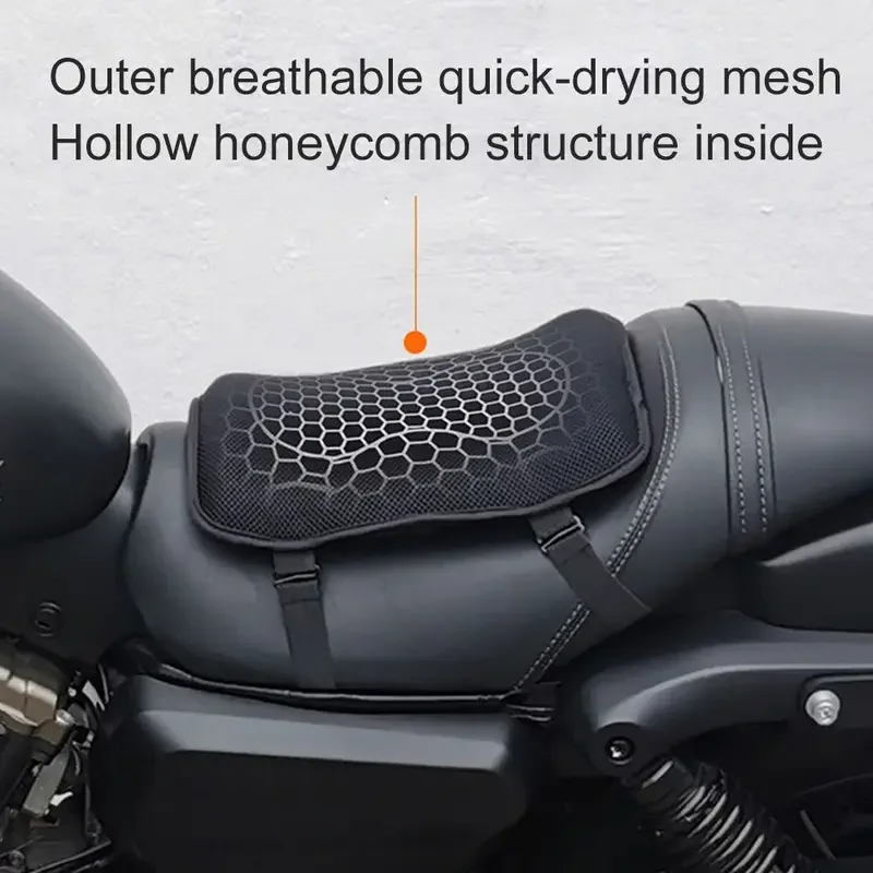 

Pressure Relief Anti Slip Universal Comfortable Seat Cover Motorcycle Seat Cushion Gel Honeycomb Motorbike Accessories
