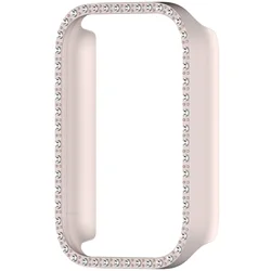 Elegant Diamond Crystal Protective PC Case Cover for Mi Band 8 Pro (Beige)