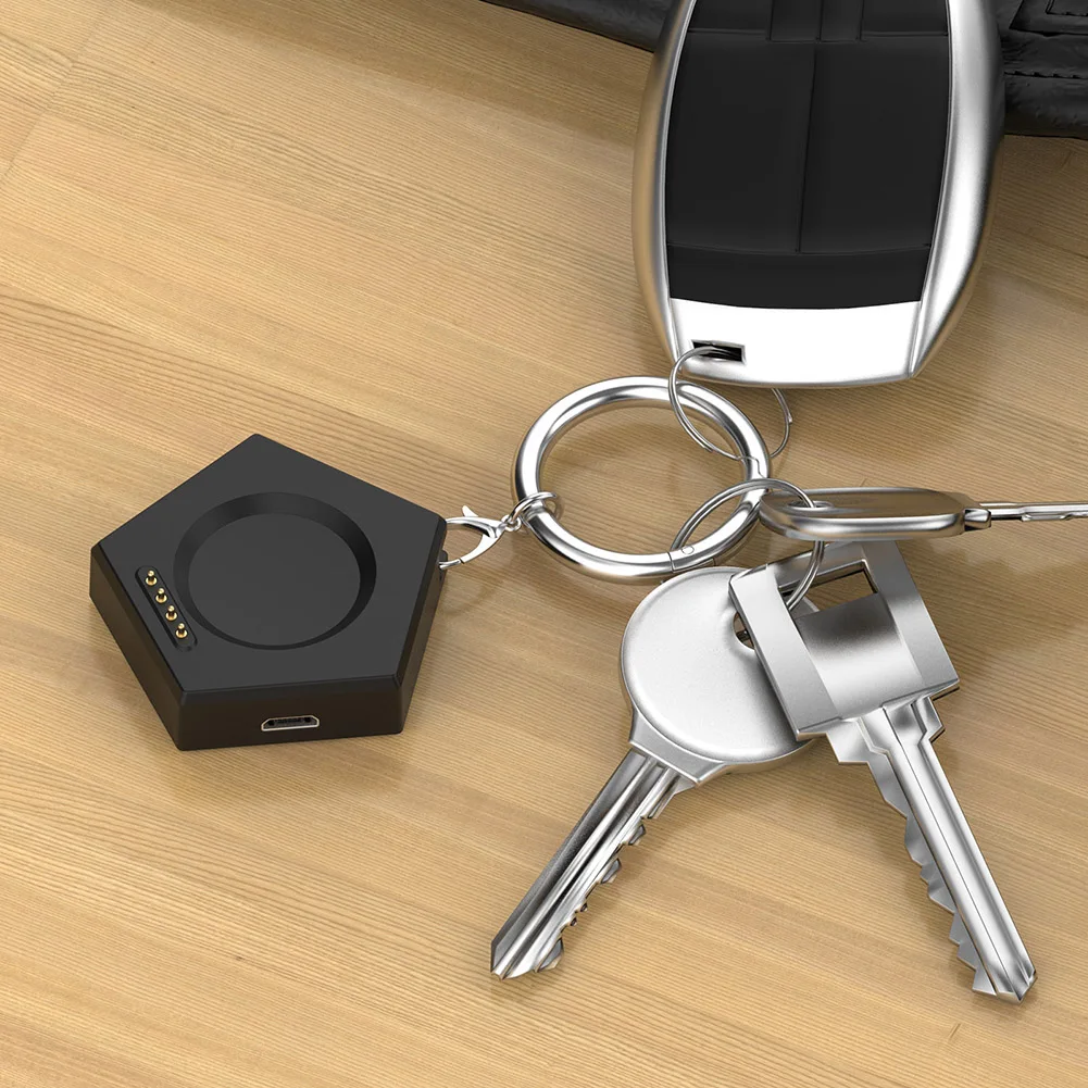  Magnetic Charger Wireless Charging Base with Keychain Micro-USB / Type-C Port for Oneplus Watch2 OPPO Watch X/4pro/3 Pro/3/2/S