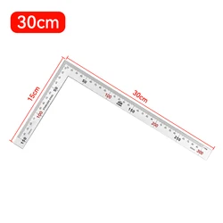 Premium Aluminum Alloy Right Angle Square Ruler - Precision Woodworking and Measuring Tool (C)