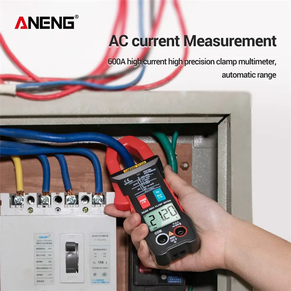 ANENG  Ŭ  Ƽ, 6000 īƮ, Ʈ RMS , DC/AC  Ŭ, DC , 丮Ʈ ׽, ST206