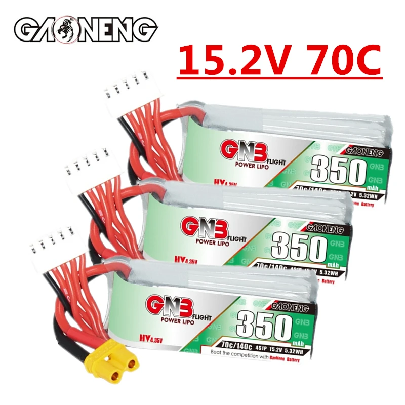 

Аккумулятор для дрона RC FPV GNB 4S1P, 15,2 в, 350 мА · ч
