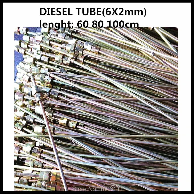 High Pressure Diesel Tube Pipe For Pump Test Bench 2PCS 6x2mm 60CM 80CM 100CM