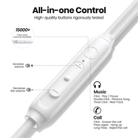 TOPK Earphone In-Ear Volume Control with Microphone 3.5mm Jack Universal for iPhone Android 2