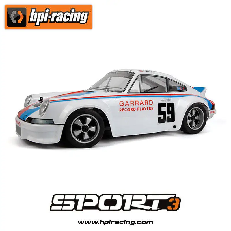 HPI 1/10 스케일 스포츠 3 전기 RC 드리프트 모터홈 4WD 시뮬레이션 1973 카레라 브러시드 브러시리스 RTR 버전 성인용 모델 장난감