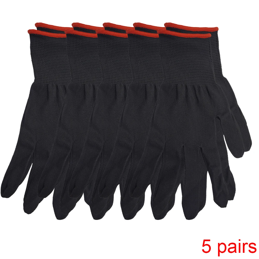 Gants - 5 Paires (l/9) Jardin Protection Travail Fibre Polyester