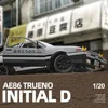 1:24 Initial D Toyota Trueno AE86 Alloy Diecast Car Model Sports Car Toys For Kids Adults Pull Back Vehicles Toy Cars Black Hood 2