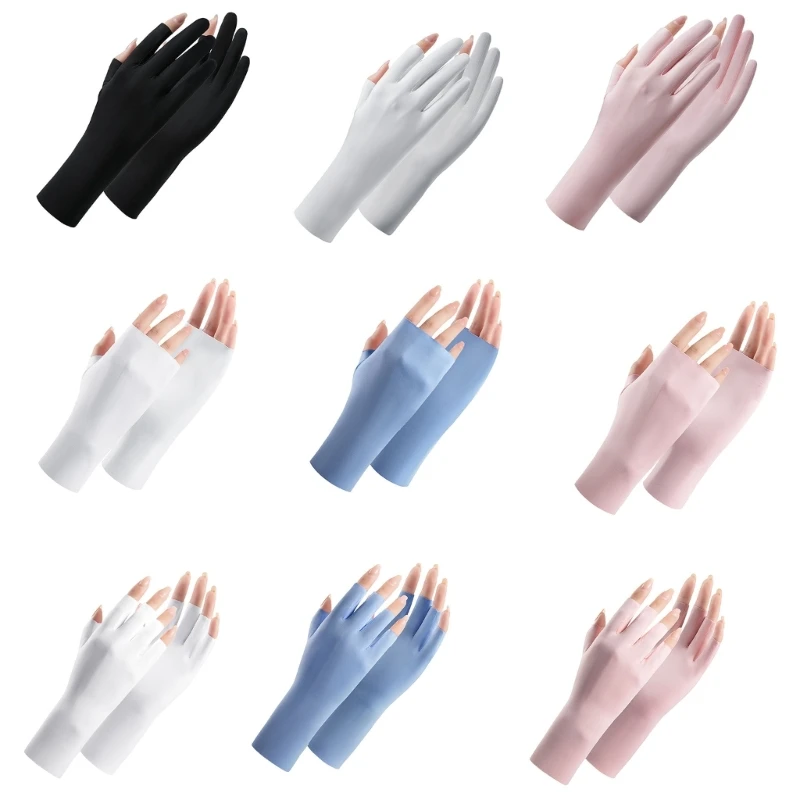 

Uv Protection Gloves UV Shield Gloves Women Fingerless Gloves Touchscreen Gloves Anti Uv Gloves For Gel Driving Gloves Dropship