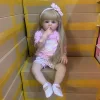 Silicone Reborn Toddler 60cm Doll Toy For Girl Lifelike Vinyl Princess Baby With Cloth Body Bebe Birthday Gift Dress Up Boneca 1