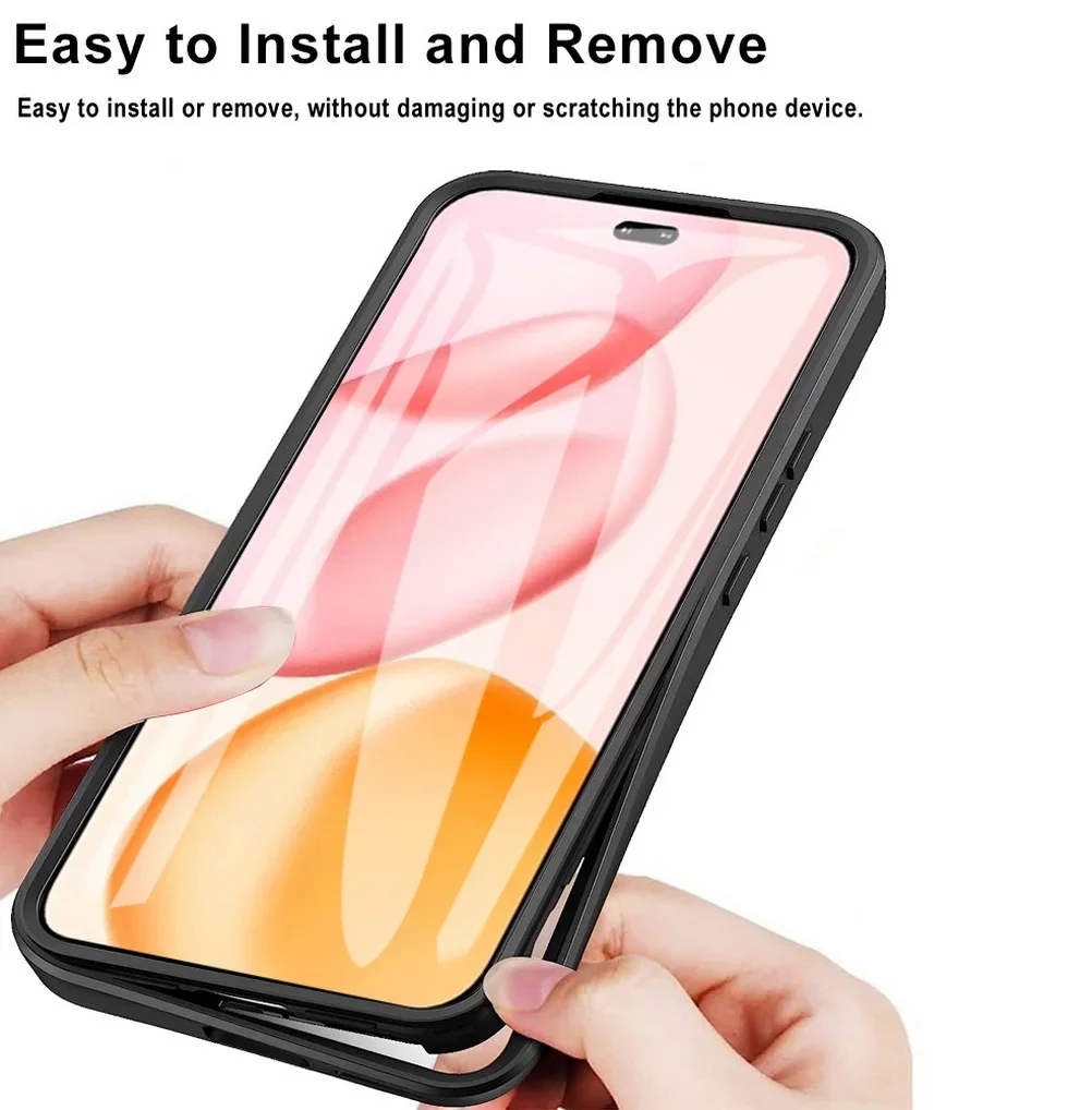 Luxury 360° Full Body Shockproof Silicone Phone Case with Screen Protection Film